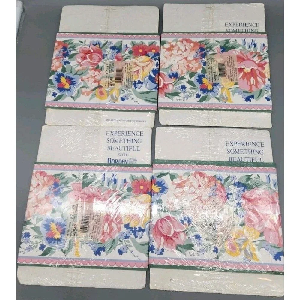 Martha Stewart Floral Wallpaper Border Cottage 5 Yards Set of 7 Decorative